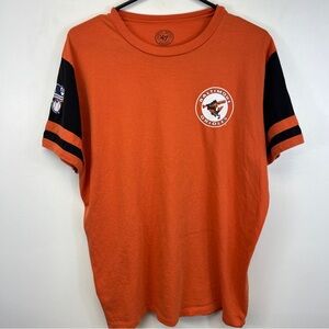 Baltimore Orioles TShirt Orange Sz M 47’ Brand 1976 Bicentennial Throwback Logos